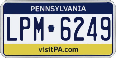 PA license plate LPM6249