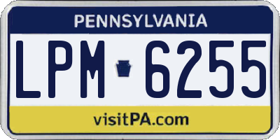 PA license plate LPM6255