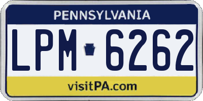 PA license plate LPM6262