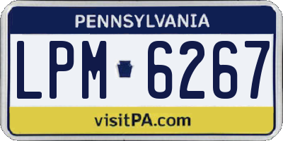 PA license plate LPM6267