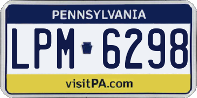PA license plate LPM6298