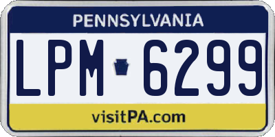 PA license plate LPM6299