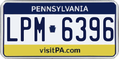 PA license plate LPM6396