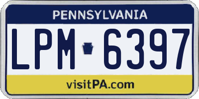 PA license plate LPM6397