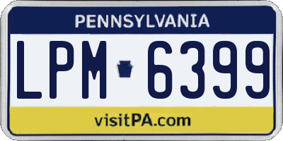 PA license plate LPM6399