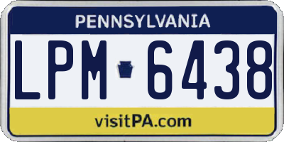 PA license plate LPM6438