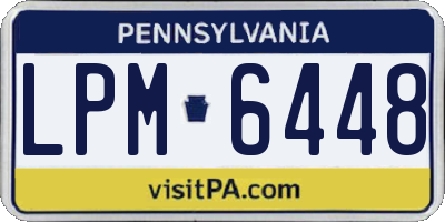 PA license plate LPM6448