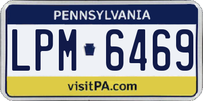 PA license plate LPM6469