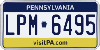 PA license plate LPM6495