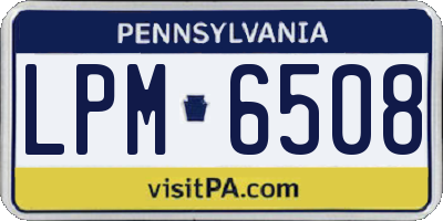 PA license plate LPM6508