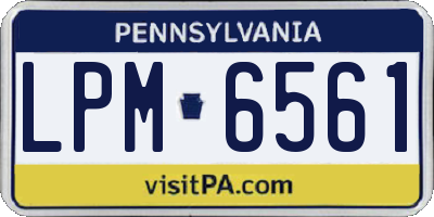 PA license plate LPM6561