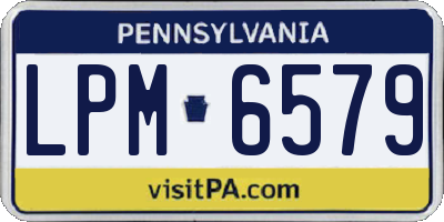 PA license plate LPM6579