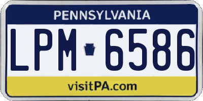 PA license plate LPM6586