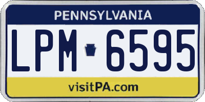 PA license plate LPM6595