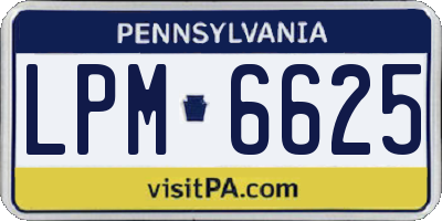 PA license plate LPM6625