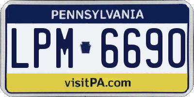 PA license plate LPM6690
