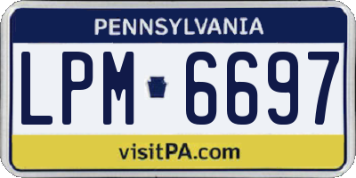 PA license plate LPM6697