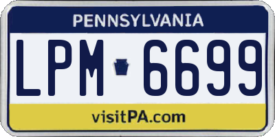 PA license plate LPM6699