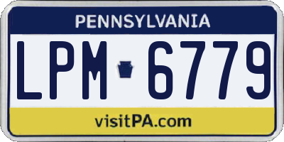 PA license plate LPM6779