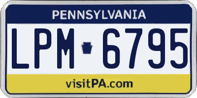 PA license plate LPM6795
