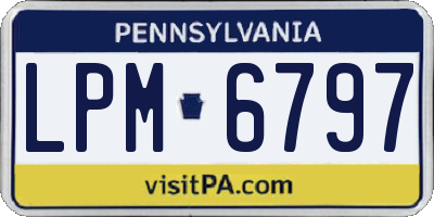 PA license plate LPM6797