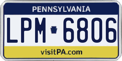 PA license plate LPM6806