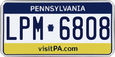 PA license plate LPM6808