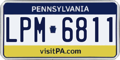 PA license plate LPM6811
