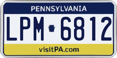 PA license plate LPM6812