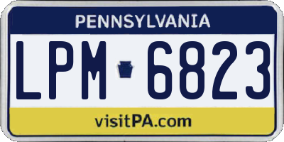 PA license plate LPM6823