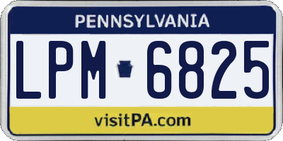PA license plate LPM6825