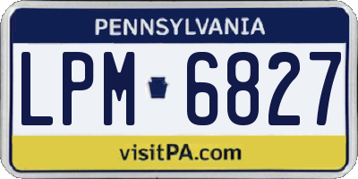 PA license plate LPM6827