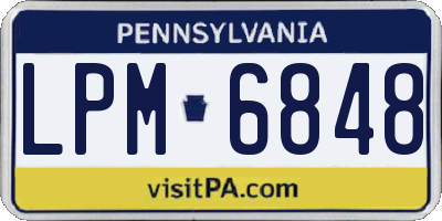 PA license plate LPM6848