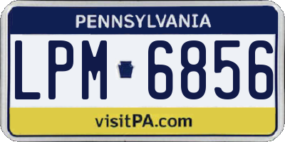 PA license plate LPM6856