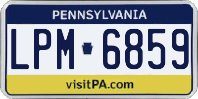 PA license plate LPM6859