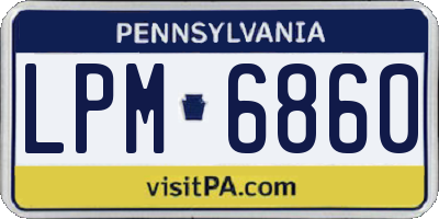 PA license plate LPM6860