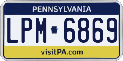 PA license plate LPM6869