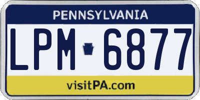 PA license plate LPM6877