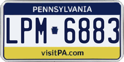 PA license plate LPM6883