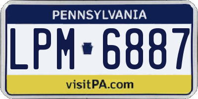 PA license plate LPM6887
