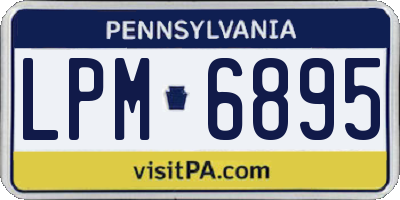 PA license plate LPM6895