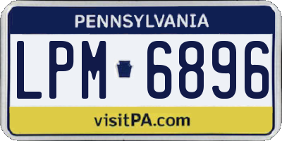 PA license plate LPM6896