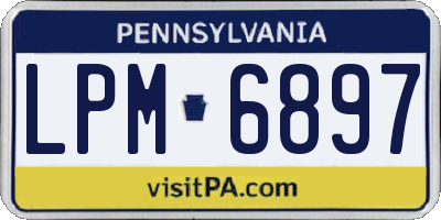 PA license plate LPM6897