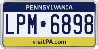 PA license plate LPM6898