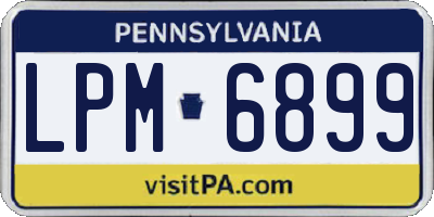 PA license plate LPM6899