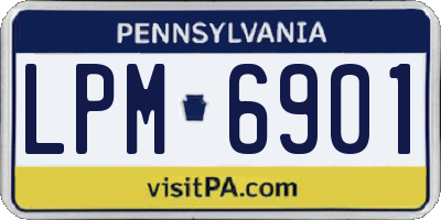 PA license plate LPM6901
