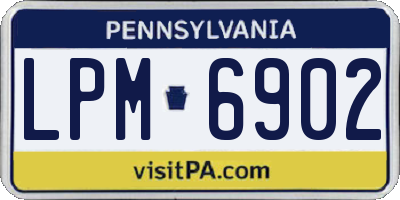 PA license plate LPM6902