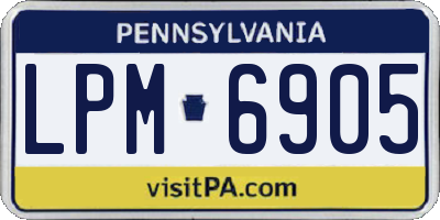 PA license plate LPM6905