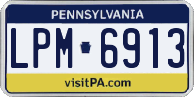 PA license plate LPM6913