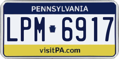 PA license plate LPM6917
